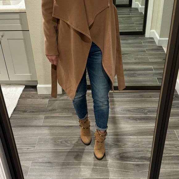 Valentino Rockstud Suede Block Heel Boots 37.5 - Picture 4 of 15